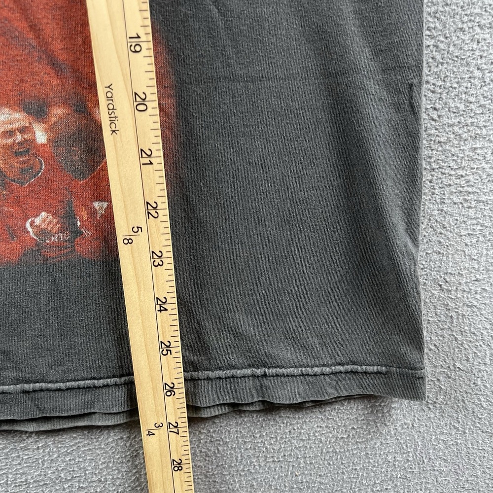 Vintage David Beckham Shirt Mens Large Black Faded Big Print Rap Tee 90s RARE - Picture 12 of 16